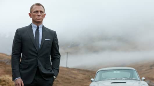 Actor Daniel Craig as James Bond in Skyfall.